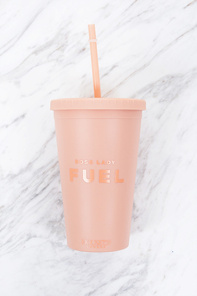 'Fuel' Insulated Cup with Straw
